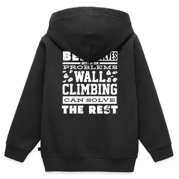 Wall climbers, wall climbers - Kids Premium Organic Zip-up Hoodie - black - Back - AI Model Kid Male (0cm)
