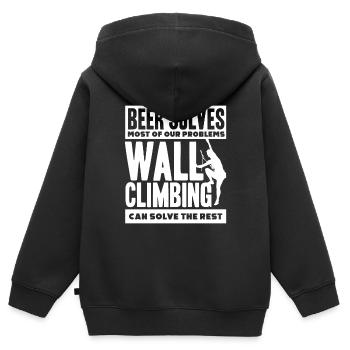 Wall climbers, wall climbers - Kids Premium Organic Zip-up Hoodie - black - Back - AI Model Kid Male (0cm)