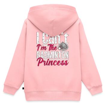 Badminton I Can't I'm The Shuttlecock Player Lover - Kids Premium Organic Zip-up Hoodie - rose - Back - AI Model Kid Female (0cm)