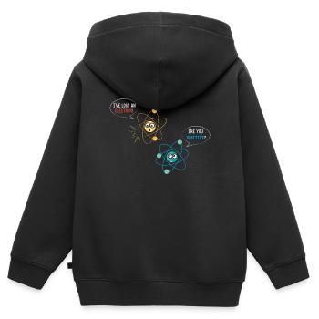 J’ai perdu un électron - Sweat Premium à capuche zippé enfant bio - noir - Dos - AI Model Kid Male (0cm)