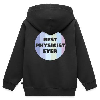 Rétro Physique Amoureux Éducatif - Sweat Premium à capuche zippé enfant bio - noir - Dos - AI Model Kid Male (0cm)