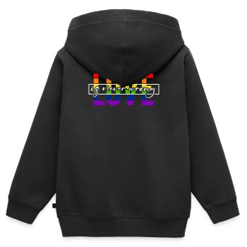 Pride LGBTQ. Aussage - Kinder Premium Organic Zip Hoodie - Schwarz - Hinten - AI Model Kid Male (0cm)