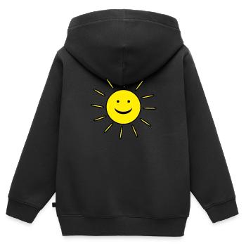 Sonne gute Laune - Kinder Premium Organic Zip Hoodie - Schwarz - Hinten - AI Model Kid Male (0cm)