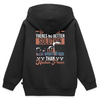 Nuklearingenieur Und Kernkraftwerk Kernenergie - Kinder Premium Organic Zip Hoodie - Schwarz - Hinten - AI Model Kid Male (0cm)