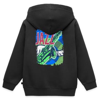 Jazz Musik Improvisation Festival - Kinder Premium Organic Zip Hoodie - Schwarz - Hinten - AI Model Kid Male (0cm)