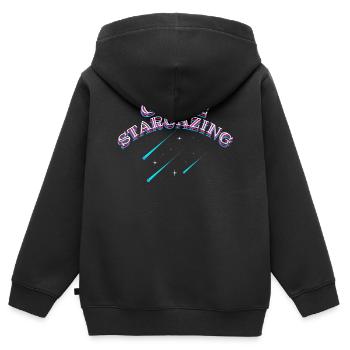 Sternengas, Kosmologie, Astronomie -Fernglas - Kinder Premium Organic Zip Hoodie - Schwarz - Hinten - AI Model Kid Male (0cm)