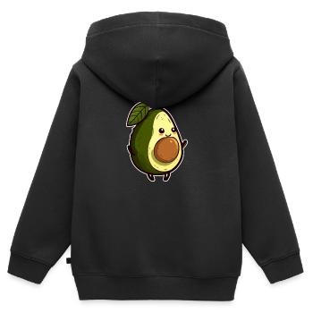 Avocado - Kids Premium Organic Zip-up Hoodie - black - Back - AI Model Kid Male (0cm)
