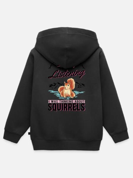 Eichhörnchen Geschenk Grauhörnchen Squirrel - Kinder Premium Organic Zip Hoodie - 