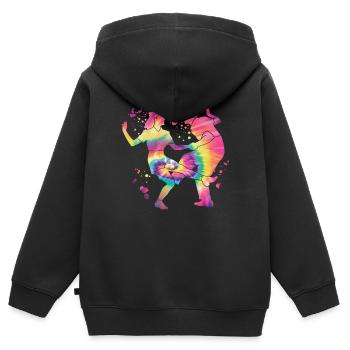 Dancing Swing 60s Boogie Woogie - Kids Premium Organic Zip-up Hoodie - black - Back - AI Model Kid Male (0cm)