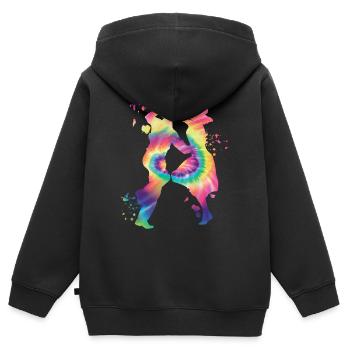 Tanzen Swing 60s Boogie Woogie - Kinder Premium Organic Zip Hoodie - Schwarz - Hinten - AI Model Kid Male (0cm)