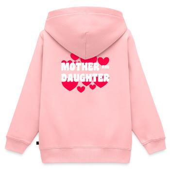 Mutter und Tochter - Kinder Premium Organic Zip Hoodie - Rosa - Hinten - AI Model Kid Female (0cm)