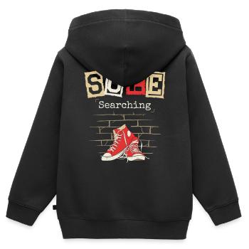 Semelle collectionneuse de chaussures sneakerhead - Sweat Premium à capuche zippé enfant bio - noir - Dos - AI Model Kid Male (0cm)