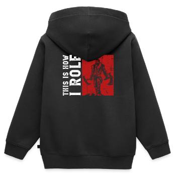 Fantasy Rollenspiel Und Live Action Rollenspiel - Kinder Premium Organic Zip Hoodie - Schwarz - Hinten - AI Model Kid Male (0cm)