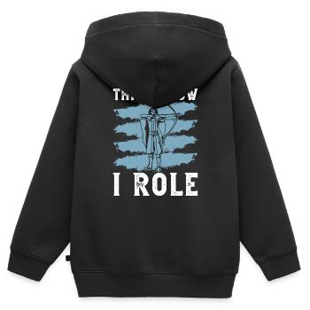 Rpg-rollenspiele Und Larping - Kinder Premium Organic Zip Hoodie - Schwarz - Hinten - AI Model Kid Male (0cm)