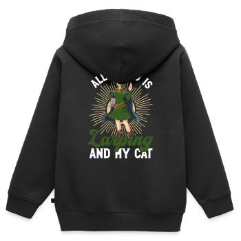 Larping Und Rollenspiele - Kinder Premium Organic Zip Hoodie - Schwarz - Hinten - AI Model Kid Male (0cm)