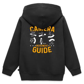 Camera Operator Camera Movement Guide Video Shoots - Kinder Premium Organic Zip Hoodie - Schwarz - Hinten - AI Model Kid Male (0cm)