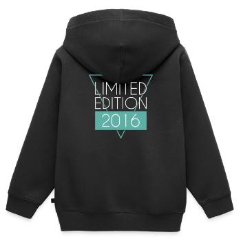 Limited Edition 2016 - Kinder Premium Organic Zip Hoodie - Schwarz - Hinten - AI Model Kid Male (0cm)
