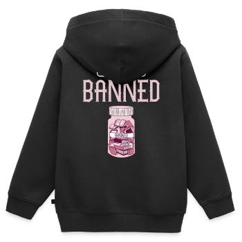 Ich Bin Mit Dem Verbotenen Bücherwurm - Kinder Premium Organic Zip Hoodie - Schwarz - Hinten - AI Model Kid Male (0cm)