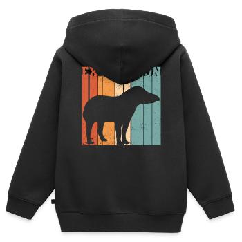 Ex Mormon Tapir Cheval LDS Rétro Exmo - Sweat Premium à capuche zippé enfant bio - noir - Dos - AI Model Kid Male (0cm)