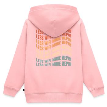 Lustiger Mormonen-Missionar LDS - Kinder Premium Organic Zip Hoodie - Rosa - Hinten - AI Model Kid Female (0cm)