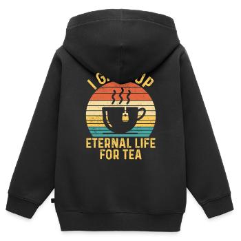 Lustiger Ex-Mormone LDS Exmo - Kinder Premium Organic Zip Hoodie - Schwarz - Hinten - AI Model Kid Male (0cm)