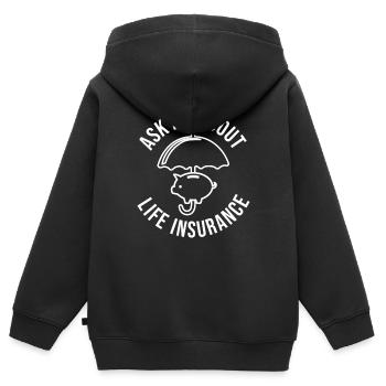 Lebensversicherungsmakler Design für Versicherungen - Kinder Premium Organic Zip Hoodie - Schwarz - Hinten - AI Model Kid Male (0cm)