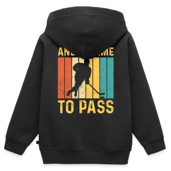 Lustiger Mormonenmissionar LDS Eishockey - Kinder Premium Organic Zip Hoodie - Schwarz - Hinten - AI Model Kid Male (0cm)