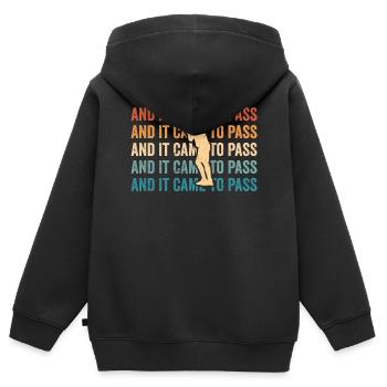 Drôle de missionnaire mormon LDS Basketball - Sweat Premium à capuche zippé enfant bio - noir - Dos - AI Model Kid Male (0cm)