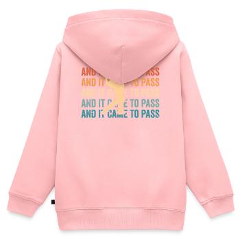 Lustiger Mormonenmissionar LDS Fußball - Kinder Premium Organic Zip Hoodie - Rosa - Hinten - AI Model Kid Female (0cm)