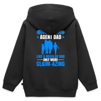 Versicherungsagent Vater Design Für - Kinder Premium Organic Zip Hoodie - Schwarz - Hinten - AI Model Kid Male (0cm)