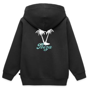 Ibiza - Sweat Premium à capuche zippé enfant bio - noir - Dos - AI Model Kid Male (0cm)