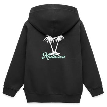 Mallorca - Kinder Premium Organic Zip Hoodie - Schwarz - Hinten - AI Model Kid Male (0cm)