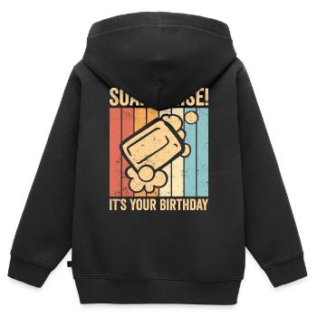 Lustige Seifenherstellung Seifenmacher - Kinder Premium Organic Zip Hoodie - Schwarz - Hinten - AI Model Kid Male (0cm)