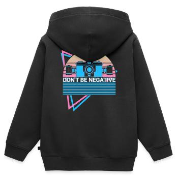 Kamera Fotografie Fotograf Retro - Kinder Premium Organic Zip Hoodie - Schwarz - Hinten - AI Model Kid Male (0cm)