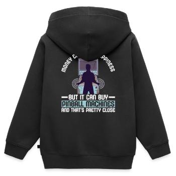 Retro-flipper-spieldesign Für - Kids Premium Organic Zip-up Hoodie - black - Back - AI Model Kid Male (0cm)