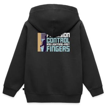 Flipper-design Für Flipper-automaten-spieler - Kinder Premium Organic Zip Hoodie - Schwarz - Hinten - AI Model Kid Male (0cm)