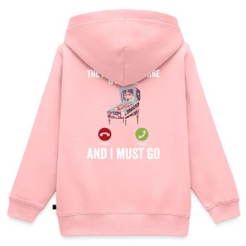 Retro-flipper-spiel-design Für Flipperspieler Und - Kids Premium Organic Zip-up Hoodie - rose - Back - AI Model Kid Female (0cm)