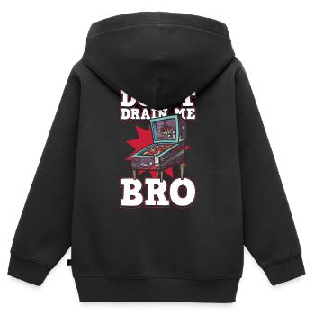 Retro-flipper-automaten-design Für Flipperspieler - Kinder Premium Organic Zip Hoodie - Schwarz - Hinten - AI Model Kid Male (0cm)