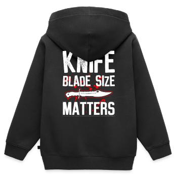 Messer Sammeln Jagdmesser Sammler Messer Sammlung - Sweat Premium à capuche zippé enfant bio - noir - Dos - AI Model Kid Male (0cm)