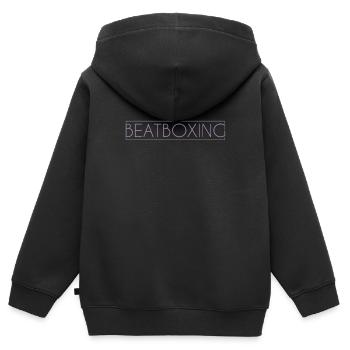 Beatboxing Schriftzug - Kinder Premium Organic Zip Hoodie - Schwarz - Hinten - AI Model Kid Male (0cm)