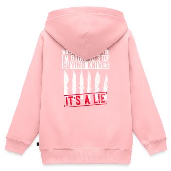 Messersammelmesser Sammlung Messersammler - Kinder Premium Organic Zip Hoodie - Rosa - Hinten - AI Model Kid Female (0cm)