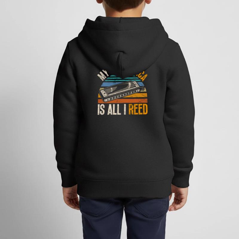 Harmonica harmonica player Kids Premium Organic Zip-up Hoodie
