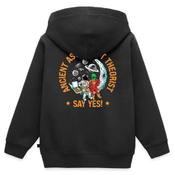 Ancient Astronaut Theoretiker Sagen Ja - Kinder Premium Organic Zip Hoodie - Schwarz - Hinten - AI Model Kid Male (0cm)