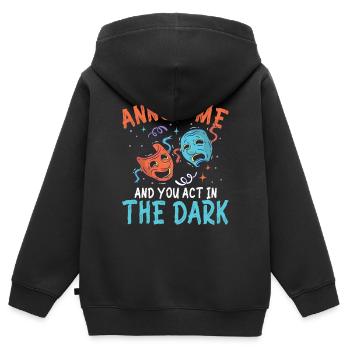 Annoy Me And You Act In The Dark - Kinder Premium Organic Zip Hoodie - Schwarz - Hinten - AI Model Kid Male (0cm)