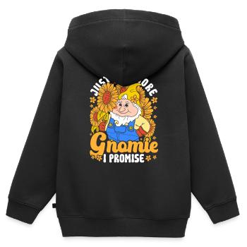 Nains de jardin juste un nain de jardin - Sweat Premium à capuche zippé enfant bio - noir - Dos - AI Model Kid Male (0cm)