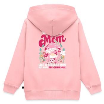 Gartenzwerg Gartenzwerge - Kinder Premium Organic Zip Hoodie - Rosa - Hinten - AI Model Kid Female (0cm)