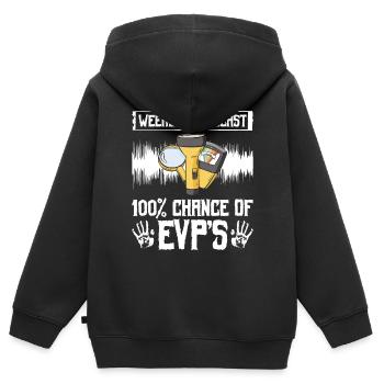 Paranormales Ermittlerdesign Für Paranormale - Sweat Premium à capuche zippé enfant bio - noir - Dos - AI Model Kid Male (0cm)