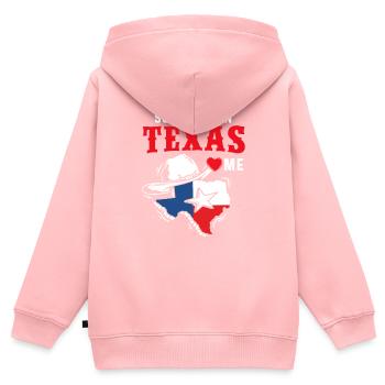 Texas Geschenk Huston Austin Dallas El Paso Rodeo - Kinder Premium Organic Zip Hoodie - Rosa - Hinten - AI Model Kid Female (0cm)