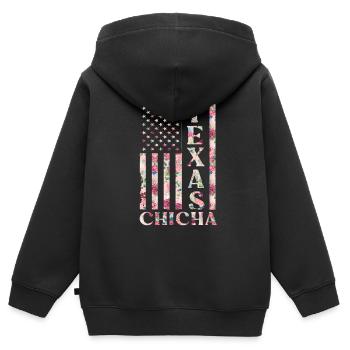 Texas - Sweat Premium à capuche zippé enfant bio - noir - Dos - AI Model Kid Male (0cm)