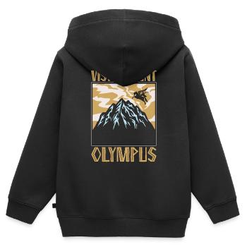 Mythologie grecque Visitez le mont Olympe Grèce antique - Sweat Premium à capuche zippé enfant bio - noir - Dos - AI Model Kid Male (0cm)